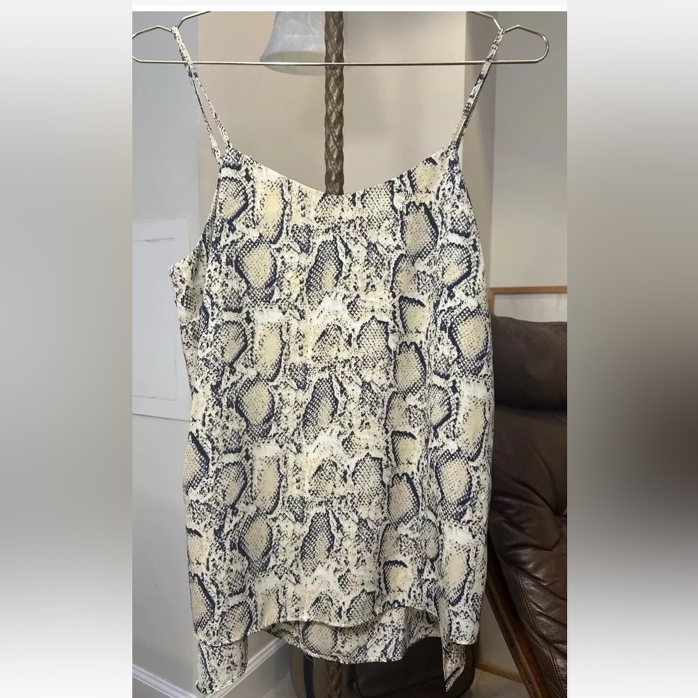 Mod Ref Snakeskin Print Adjustable Spaghetti Strap Camisole Blouse Size M
